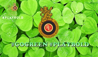 RCB jersy changed today : Green Day Celebrations